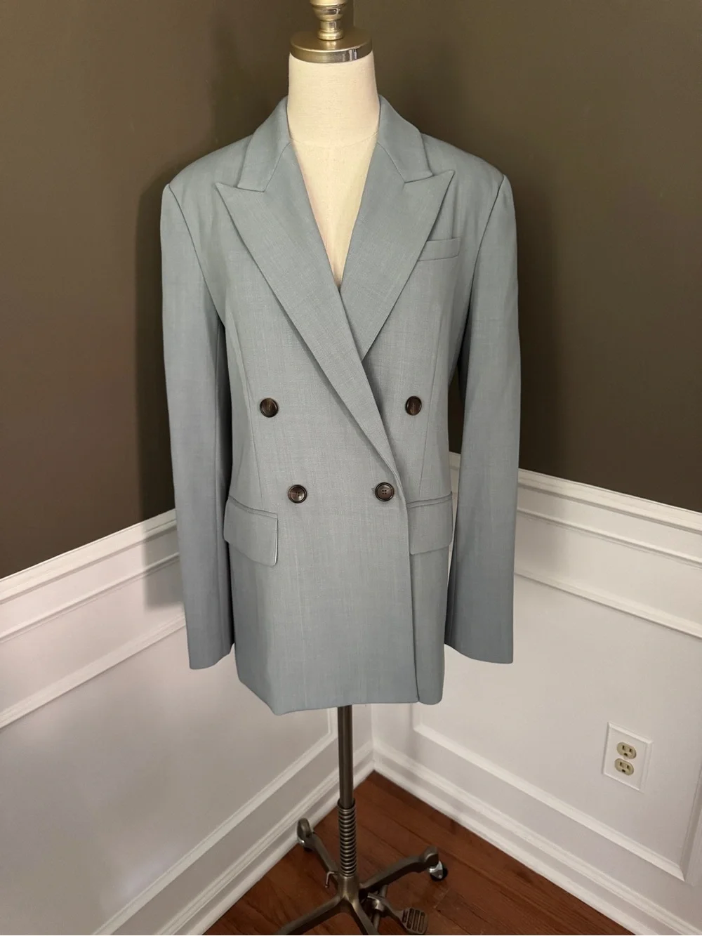A.L.C. Calla Blazer Jacket in Slate Blue. Size 4. NWT. MSRP $795.